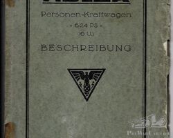 Adler 6/24 PS 6U Betriebsanleitung 1924