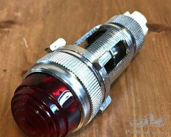 Classic NOS Chrome Red Bee Hive Dashboard Warning Light, Special, Bentley, VSCC, Vintage