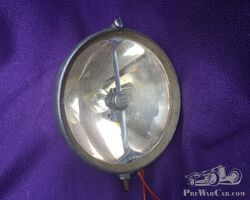 Marchal side lamp with rear view mirror