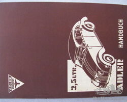 Adler 2,5 litre manual nr. 938 1937.