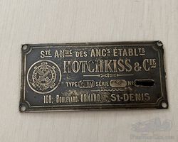 Chassis plate for Hotchkiss AM2