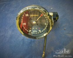 speedometer at a 90 degree angle , new old stock