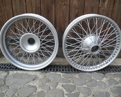 18" diameter 60 spoke wire wheels