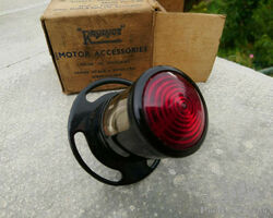 Vintage New Old Stock Raydyot One Flange Fitting Tail Lamp, Model T486, BSA Norton Matchless