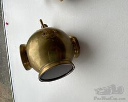 Pair of brass tail lamps