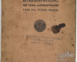Tatra type 27 (1939) Handbuch manual