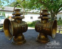 Pair of German Brass-lamps