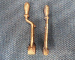 Brass Castings of Darracq Advance & Retard Lever and Hand Throttle Lever