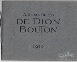 De Dion Bouton 1913 catalogue