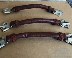 3 x Vintage Interior Door Pull Handles, VSCC Bentley Alvis Riley Rolls Royce Special Jaguar