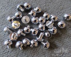 Chrome plated MMM (all MG models) bonnet 'stop' domes