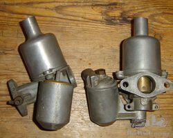 A pair of SU carburettors