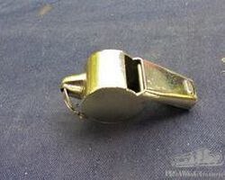 Brass whistle, original, French police or military