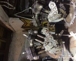 Two engines 1000 cc and sidecar for power plus Indian