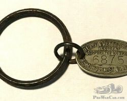 Pre War Blackpool Insurance Key Ring/Fob The Castle Key Registry Assurance Company Bentley Lagonda VSCC Rolls Royce Frazer Nash Car