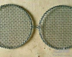 Vintage 8.5" Headlamp Protector Mesh Grills, VSCC MG Austin Riley Alvis Aston Martin Le Mans Brooklands