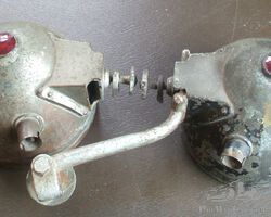 Pair CAV Scuttle lamps