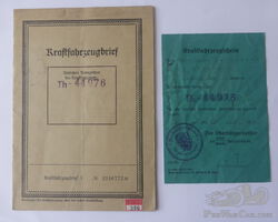 Adler 2 Liter Cabrio Bj.38 original Kraftfahrzeugbrief mit Eintrag "Steuerbefreit"