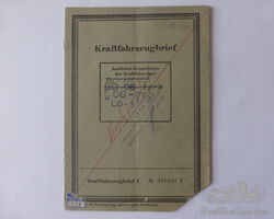 Opel Blitz 3,6 ,Bj.44 Feuerwehr original Kraftfahrzeugbrief, geschlossener Kasten