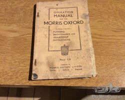 MORRIS OXFORD SIX HAND BOOK 1934 EDITION