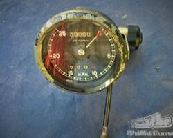 speedometer at a 90 degree angle , new old stock
