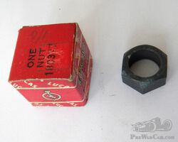 An original, boxed, 'LUCAS' Headlamp Stem Nut. N.O.S. Part reference: 180377.