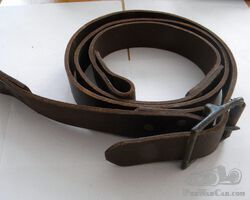 Leather Bonnet Retaining Strap.