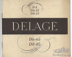 Delage D4 D6 D8 brochure