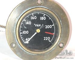 Brass bezeled temperature gauge