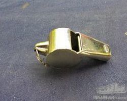 Brass whistle, original, French police or military