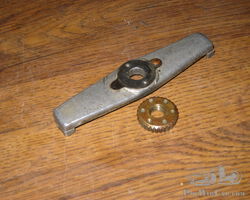 Jaeger Car Clock Aluminium Mounting Bracket and Nut