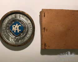 Vintage New Old Stock (NOS) Chrome Windscreen RAC Badge