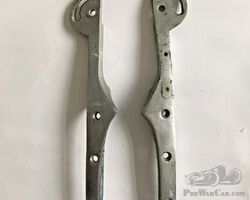 Vintage Pair Nickel on Brass Windscreen Pillars, WO Bentley Riley Aston Martin VSCC