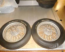 Alvis wire wheels with old Dunlop tyres