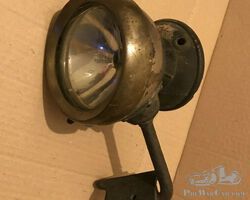 Vintage Desmo Pillar Mount Mirror Spot Lamp, Lagonda Bentley Austin Alfa Vauxhall Car Morris