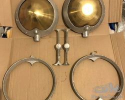 Vintage New Raw 9" Marchal Headlamps Hispano Suiz Darmont Bugatti Hotchkiss Car