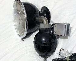 Vintage Pillar Mount Mirror Spot Lamp, Rolls Royce River Alvis VSCC Car Benz