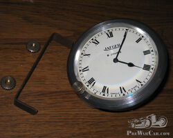 Jaeger 8 Jour Cream Dial Car Clock for GP Bugatti