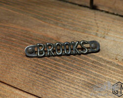 c.1900 Original Early Brooks Leather Saddle Fretted Badge