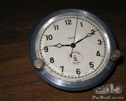 Jaeger "Minutes Total" 8 Day Chronograph Clock Cream Dial for GP Bugatti