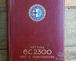 SOLD - Alfa Romeo 6C 2300 manual 'uso e manutenzione' 1934