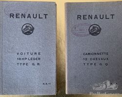 2 Renault Books: “Renault Camionnette 12 Chevaux, type GQ
