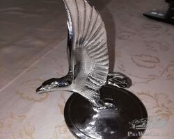 for sale a nice Alvis eagle mascot mounted on a Alvis TA14 radiator cap