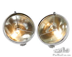 Vintage Original pair of Lucas King of the Road P100L P100 headlamps headlights