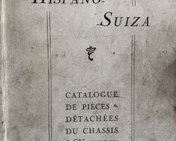 Hispano Suiza 32 CV 6 cyl. and chassis Sport 1919-1924 parts book