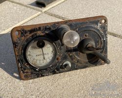 Dashboard with switch and sifam ammeter