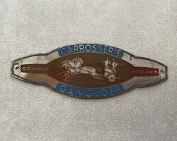 original GANGLOFF colmar body plate