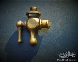 petrol tap, brass, pre-war