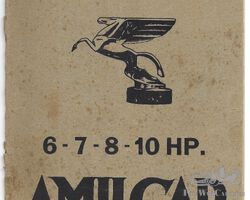 Amilcar 6,7,8, 10 HP entretien