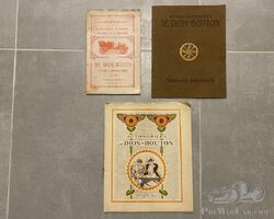 3 documentations DE DION BOUTON